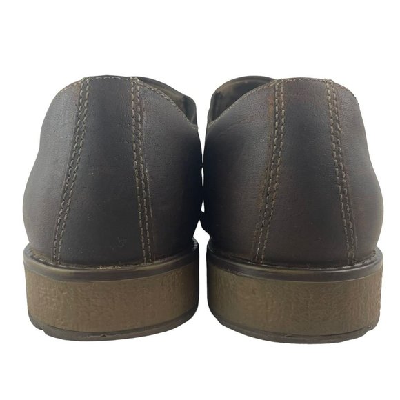 Clarks Mens J Hinman Step Slip-On Shoes Brown Leather Stretch Cushioned 9.5M - Picture 3 of 9